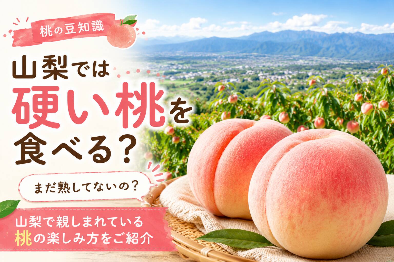 山梨では硬い桃を食べるの？